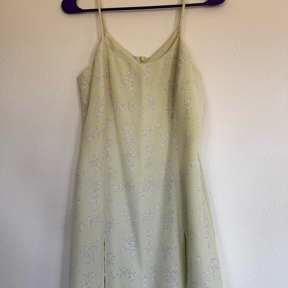 Vintage Express Soft neon green romper dress